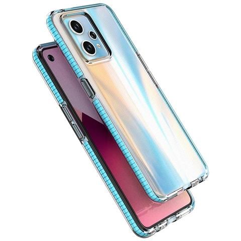 Custodia A Molla Per Realme 9 Pro+ / Cover In Silicone Per Realme 9 Con Bordo Nero - Foto 1