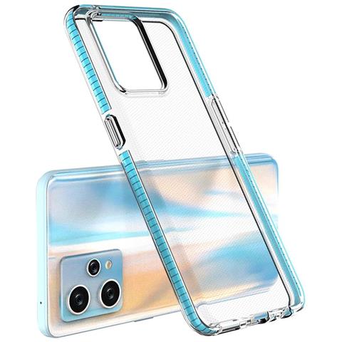 Custodia A Molla Per Realme 9 Pro+ / Cover In Silicone Per Realme 9 Con Bordo Nero - Foto 2