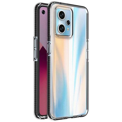 Custodia A Molla Per Realme 9 Pro+ / Cover In Silicone Per Realme 9 Con Bordo Nero - Foto 3