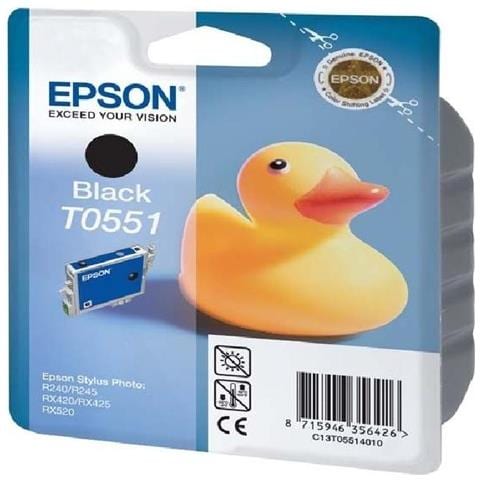 C13T05514010 Cartuccia Ink Originale Nera Stylus Foto R240/245 RX420/425/520 Capacità 290 Pagine - Foto 6