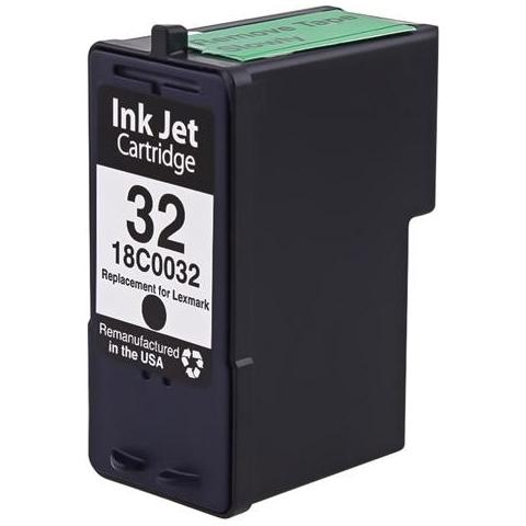 Cartuccia 32 Nera Compatibile Per Lexmark X5250 X8350 Z810 Z818 18c0032e Capacità 18ml - Foto 1