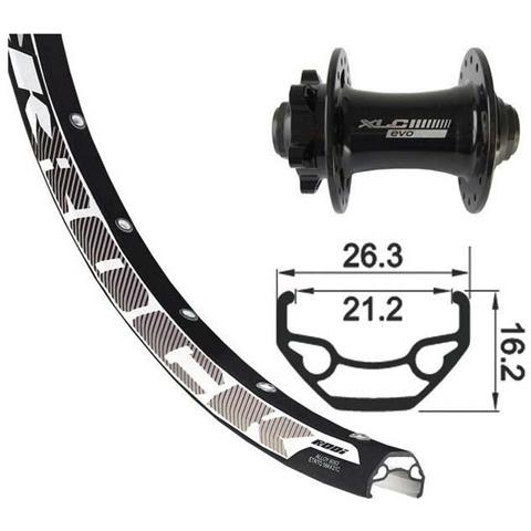 Ruote 26x1.9 Rodi Black Rock Disc And Fw Disc 6 Holes Ricambi Dei Componenti One Size - Foto 2