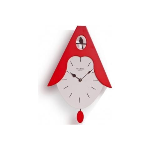 REXARTIS - Orologio A Pendolo In Legno Verniciato Con Sagoma Di Uccellino  54 X 37 Cm Modello Gogò - Rosso - ePRICE