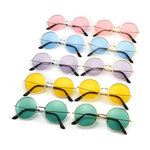 H-Tech - Occhiali Da Sole Vintage Retro' Tondi Rotondi A Specchio Unisex  Sunglasses, Colore: Lente Blu Montatura Argento - ePRICE