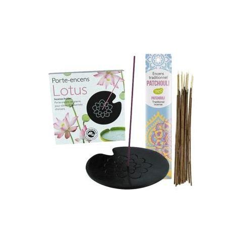 Portaincenso Lotus + Incenso Indiano Con Patchouli - Foto 1