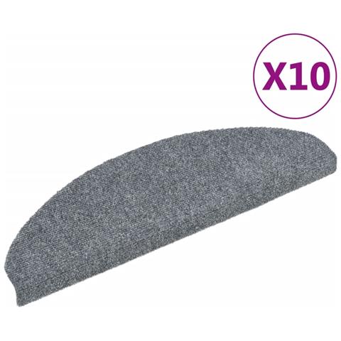 Tappetini Scale Adesivi 10pz 65x21x4 cm Grigio Chiaro Agugliati - Foto 1