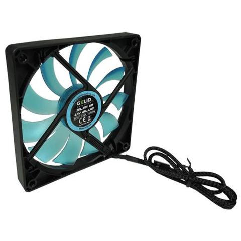 Slim 12 UV Blue, Computer case, Ventilatore, Nero, Blu, CE, 120 x 120 x 15,8 mm - Foto 1