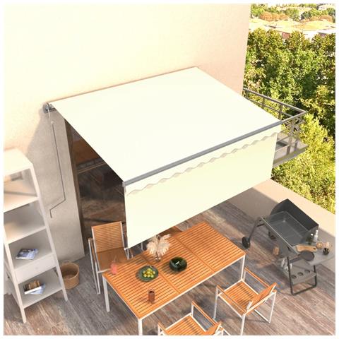 Tenda da Sole Retrattile Automatica con Parasole 3x2,5m Crema - Foto 2
