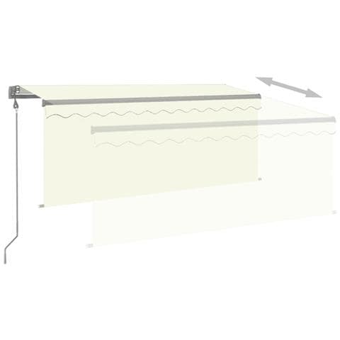 Tenda da Sole Retrattile Automatica con Parasole 3x2,5m Crema - Foto 8