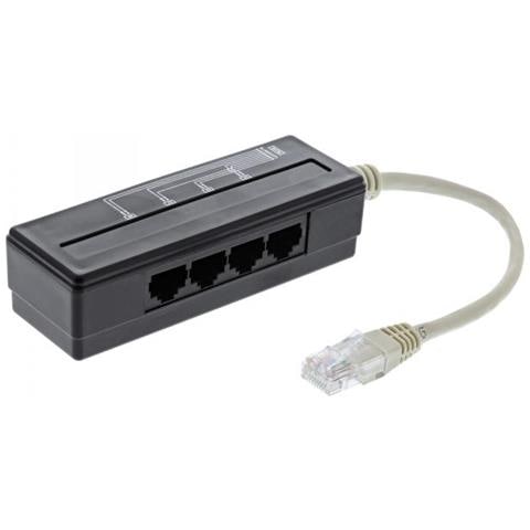 Splitter Per Porte Telefoniche A 4 Vie, Da Spina Rj45 A 4 Prese, 0,15m - Foto 1