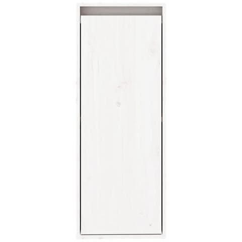 Pensili 2 Pz Bianchi 30x30x80 Cm In Legno Massello Di Pino - Foto 2