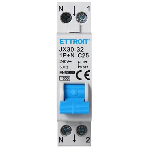 Interruttore Magnetotermico Automatico 1p+n 25a 220v Salvavita 2 Pezzi - Foto 3