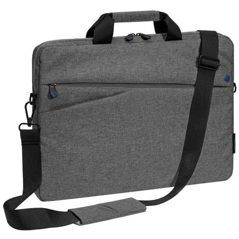 Fashion Borsa Per Notebook 43,9 Cm (17.3"") Borsa Da Corriere Nero, Grigio - Foto 1
