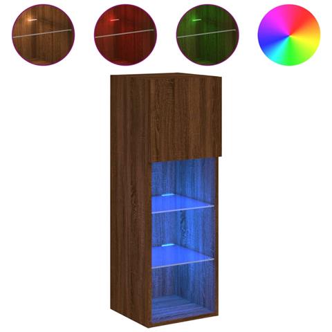 Mobile Tv Con Luci Led Rovere Marrone 30,5x30x90 Cm - Foto 2