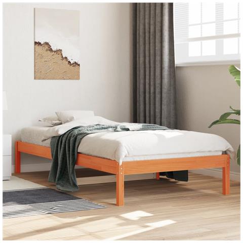 Dormeuse Marrone Cera 90x200 Cm In Legno Massello Di Pino - Foto 3