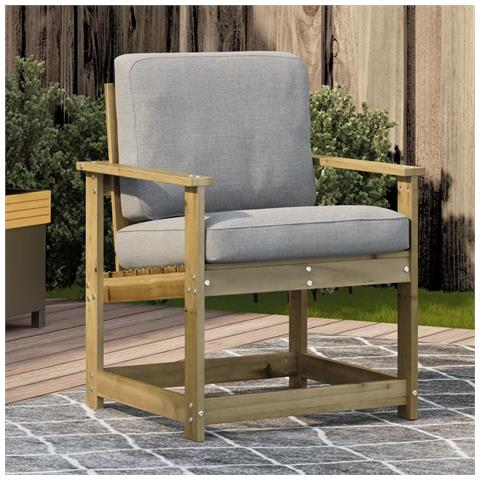 Sedia da Giardino 62x56x77 cm in Legno Impregnato di Pino - Foto 1