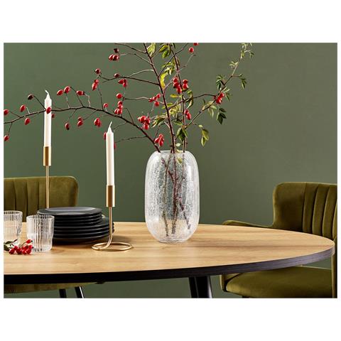 Vaso Da Fiori Kyrakali Vetro Trasparente - Foto 1