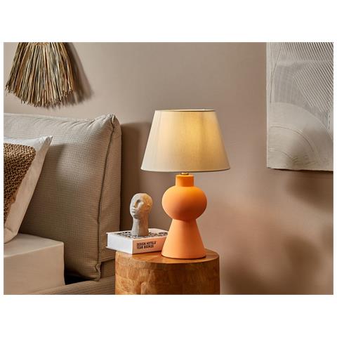 Lampada Da Tavolo Fabilos Ceramica Arancione - Foto 1