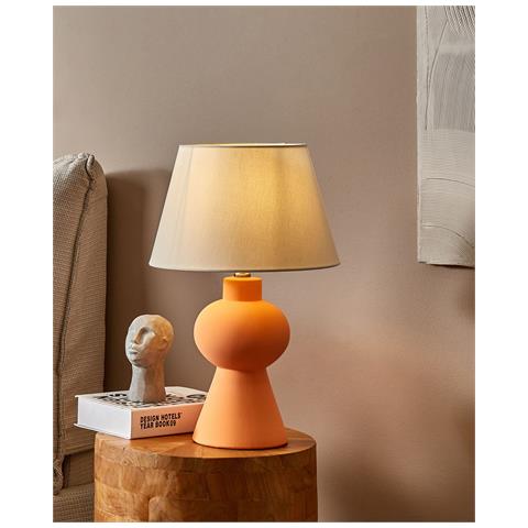 Lampada Da Tavolo Fabilos Ceramica Arancione - Foto 7