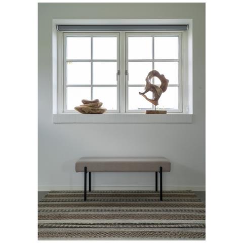 Panca Swindon - Beige - Tessuto - 100x36x42,5 Cm - Foto 2