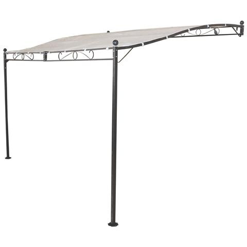 Gazebo Pergola In Acciaio Veranda Addossata Fissaggio A Parete Mt 3,5x2,5 Mirelle - Foto 1