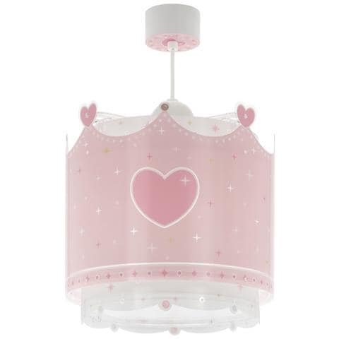 Lampada A Sospensione Per Bambina Little Queen Piccola Regina Corona E Cuori - Foto 2