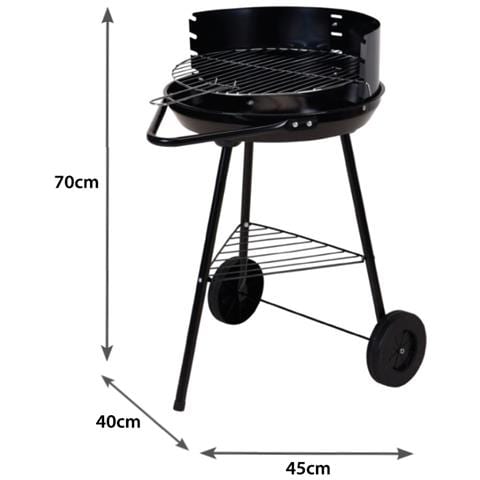 Barbeque Esterno A Carbonella Griglia Estate Campeggio In Acciaio Mod Winnipeg - Foto 3