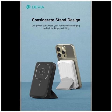 Power bank Magnetico con supporto anche per Apple Watch 20W 10.000 mAh Nero - Foto 1