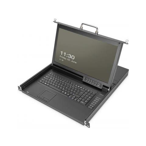 Console Kvm Lcd Hd Da 17"", 16 Porte Hdmi, Tastiera Tedesca - Foto 1