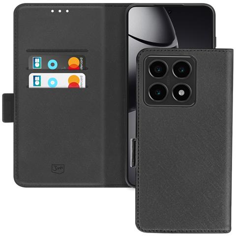 Custodia A Libro Per Xiaomi 14t Pro Lembo Di Supporto Video, Nero - Foto 5