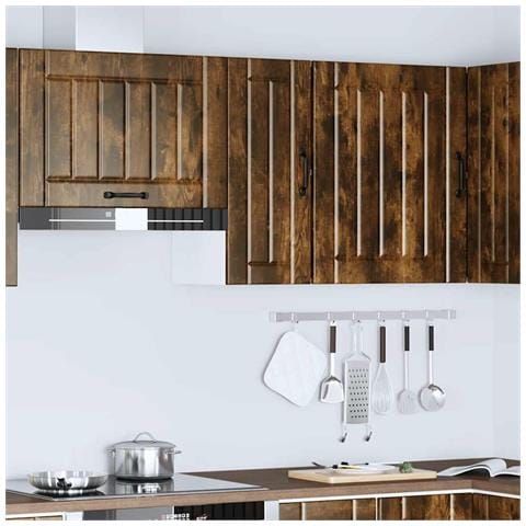 Pensile Da Cucina Lucca Rovere Fumo In Legno Multistrato - Foto 3