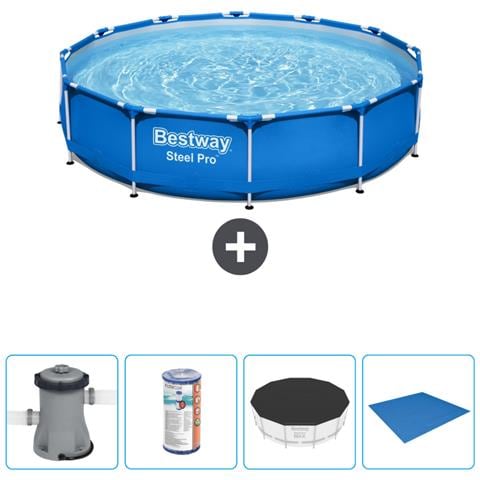 Piscina Fuori Terra - In Giro - 366x76 Cm - Blu - Include Accessori Coordinati Cb52 - Foto 1