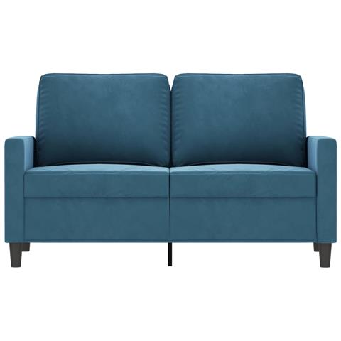 Lusso Casadino -  Divano A 2 Posti Blu 120 Cm In Velluto - Foto 2