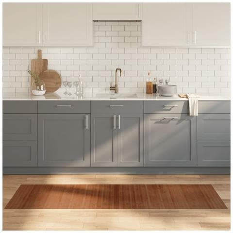 Tappeto Rettangolare Marrone 60x200 Cm In Bambù - Foto 8