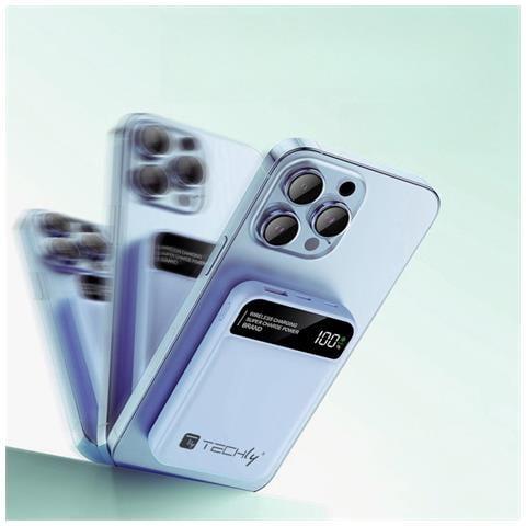 I-CHARGE-10LCDBK batteria portatile Polimeri di litio (LiPo) 10000 mAh Carica wireless Nero - Foto 2