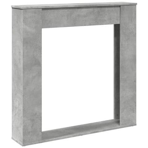 Cornice per Camino Grigio Cemento 100x20x100 cm in Truciolato - Foto 1