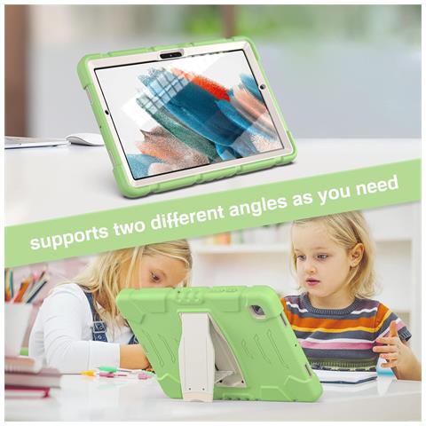 Custodia Per Samsung Galaxy Tab A8 10.5"" Antiurto Con Supporto Verde - Foto 4