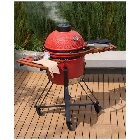 Barbecue A Carbonella Kamado Ceramica Rosso - Foto 1