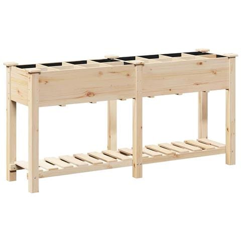 Vaso da giardino con lo scaffale Beige 161.5 x 45 x 76.5 cm - Foto 1