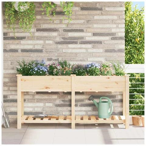 Vaso da giardino con lo scaffale Beige 161.5 x 45 x 76.5 cm - Foto 2