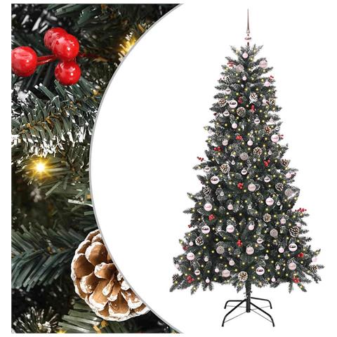 Albero di Natale artificiale con 300 LED Verde 210 cm - Foto 1