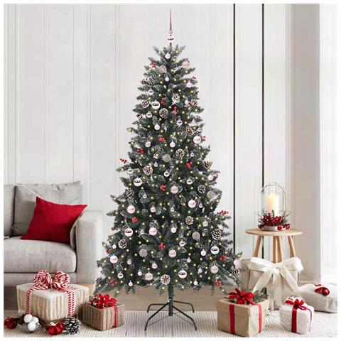 Albero di Natale artificiale con 300 LED Verde 210 cm - Foto 2