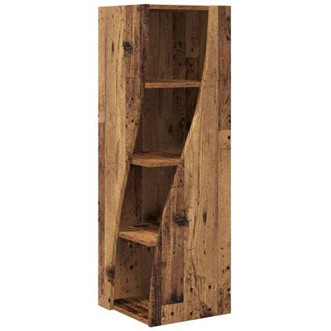 Mobile angolare Bianco 32x32x102cm Legno multistrato - Foto 1