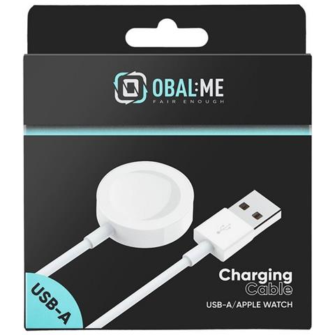 Obal:me Basetta Caricabatterie Usb Per Apple Watch 1-2-3-4-6-7-8-9-10-11 Se Ultra 1-2-3 White - Foto 1