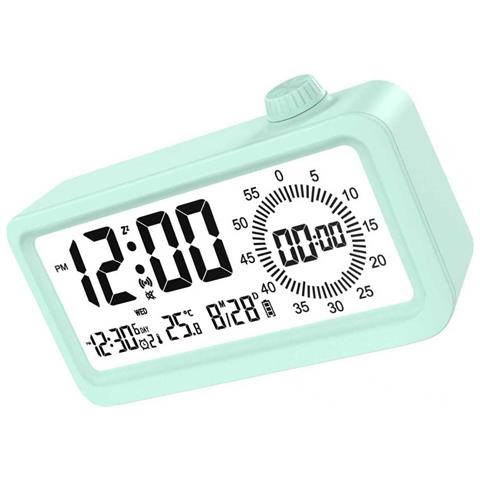 Sveglia Smart Ricaricabile Con Lcd, Luce Notturna E Timer Countdown Green - Foto 2