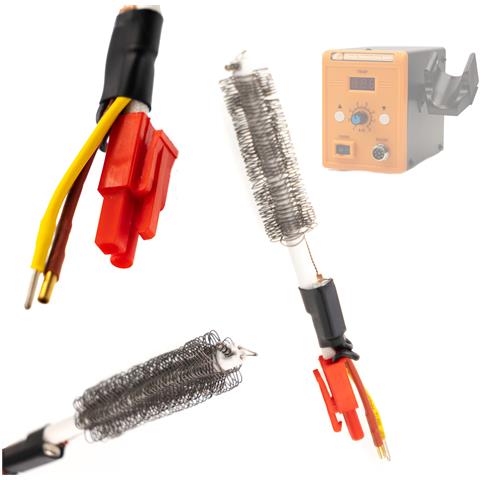 Elemento Riscaldante Per Stazione Saldante Hot-air 858d - Solido E Durevole | Cavo Sensore Temperatura | Compatibile Con 858d / 8586 - Foto 1