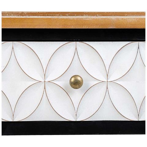 Comodino In Legno Con 2 Cassetti E 1 Ripiano 48x35x82 - Foto 8