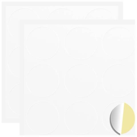Adesivo 2 pcs Bianco Ø 20 x 0,5 mm Carta - Foto 1