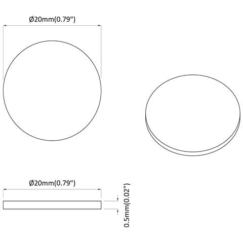 Adesivo 2 pcs Bianco Ø 20 x 0,5 mm Carta - Foto 6