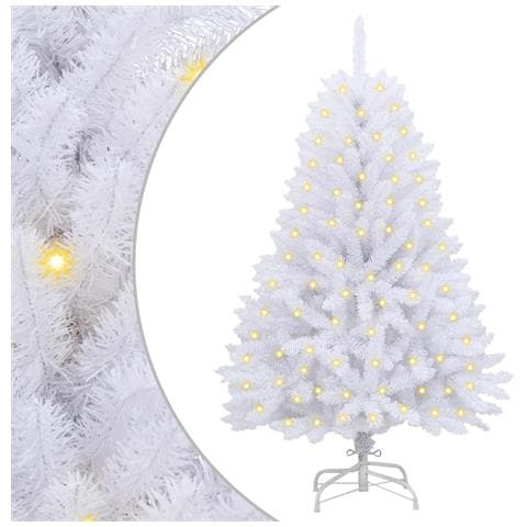 Albero di Natale artificiale Bianco 120 cm PVC e Metallo - Foto 1